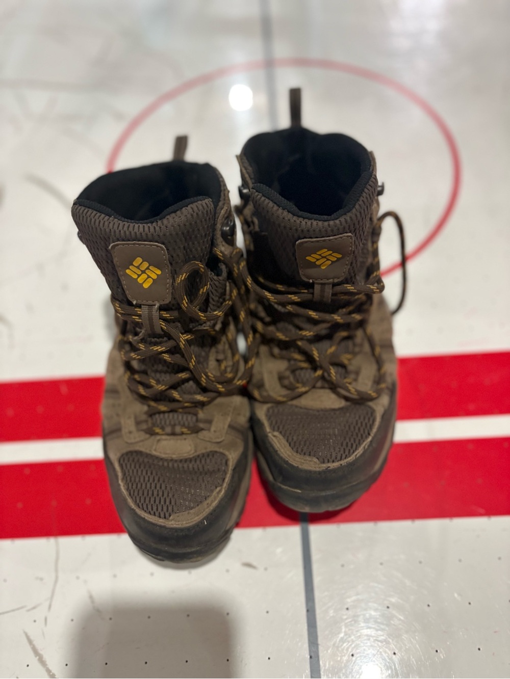 Columbia Brown and Yellow Trail Hiking Boots
